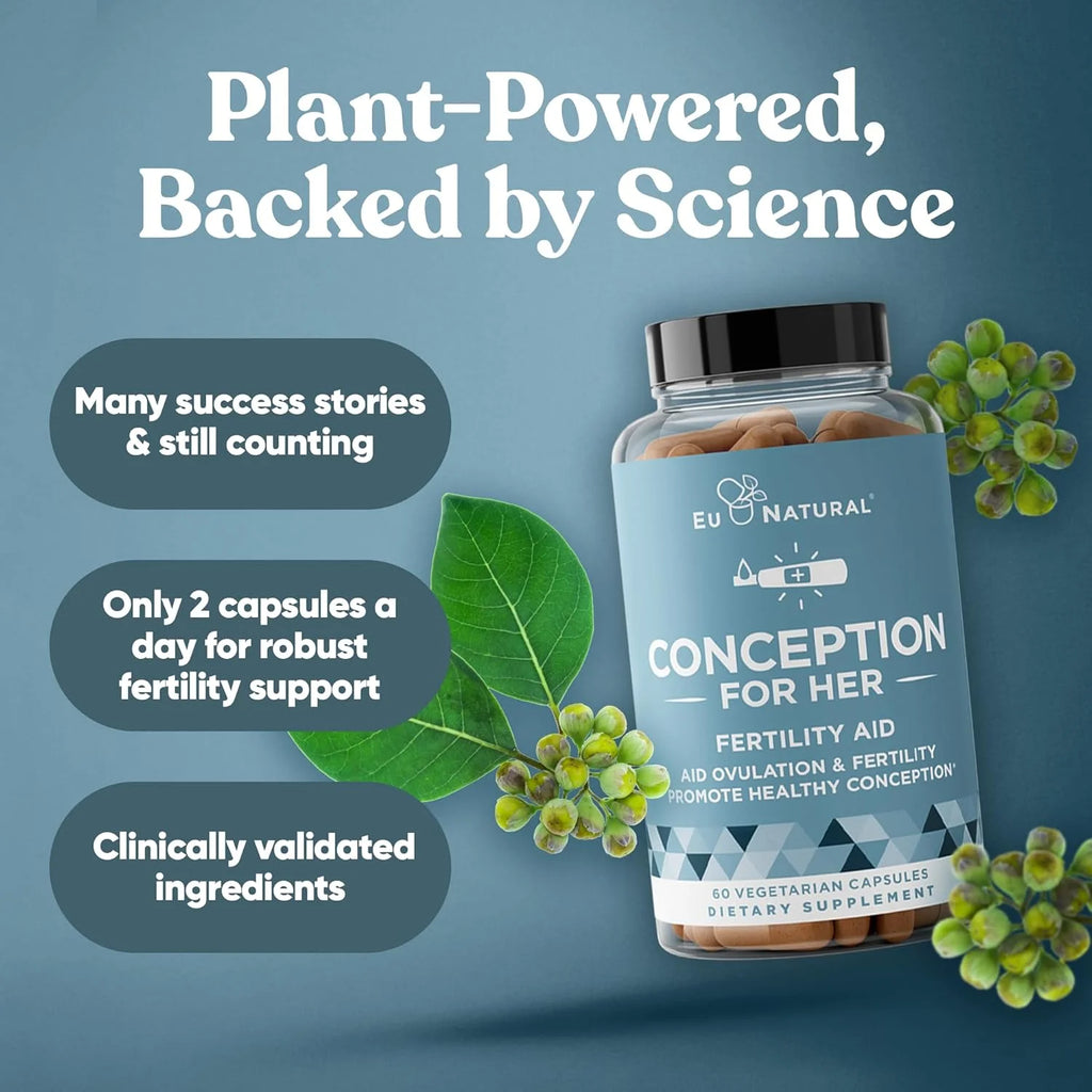 Fertility Pills for Women – Aids Ovulation, Hormonal Balance, & Regular Cycles – Prenatal Vitamin Support with Myo-Inositol, Folate, Folic Acid, Vitex – 60 Vegetarian Soft Capsules