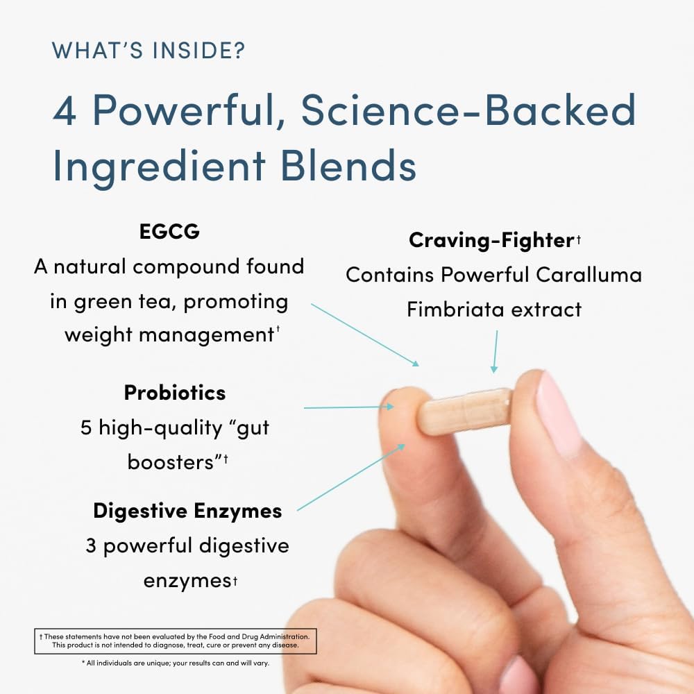 Nucific® Bio-X4 4-in-1 Weight Management Probiotic Supplement, 90 Count.