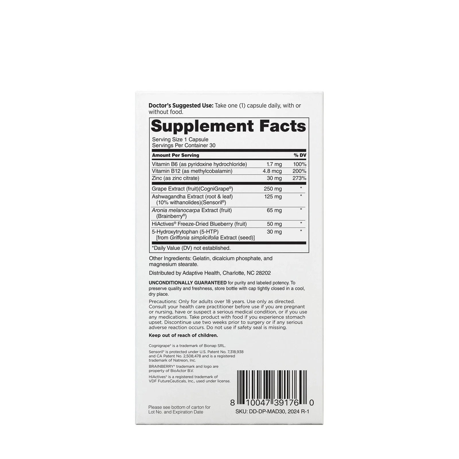 Mindful Advantage - 30 Capsules (30 Servings)