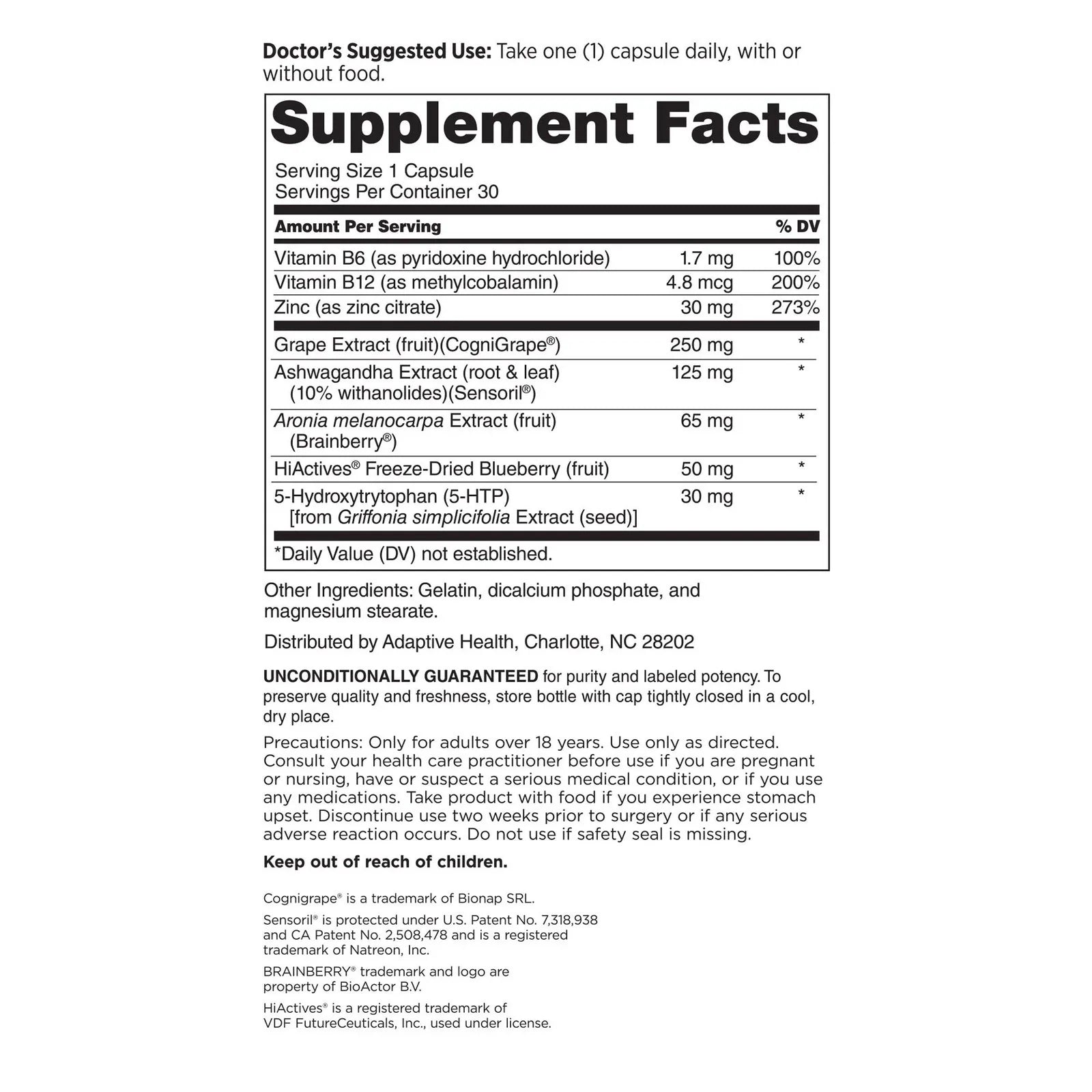 Mindful Advantage - 30 Capsules (30 Servings)